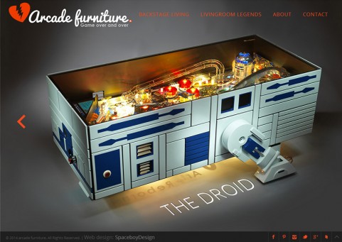SpaceboyDesign – Arcade furniture honlapkészítés referencia