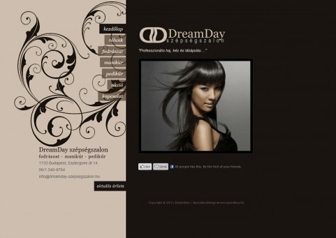 SpaceboyDesign – DreamDay Szépségszalon honlapkészítés referencia